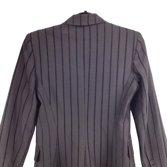 Vertigo Paris Blazer Jacket Size Small Black Velvet Pinstripe Lined‎ - Picture 6 of 8